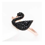 Nhẫn Swarovski Iconic Swan Ring, Black, Rose 
