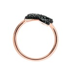 Nhẫn Swarovski Iconic Swan Ring, Black, Rose 