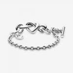 Vòng tay Pandora Moments dạng xích với khoá trái tim T-bar