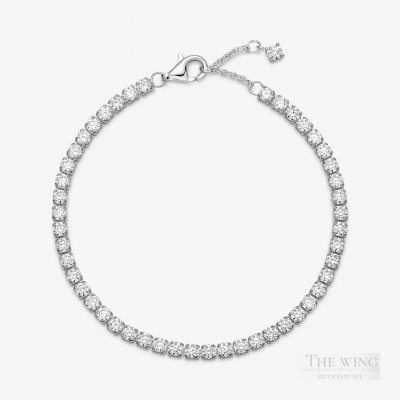 Vòng đeo tay bạc tennis phối với đá CZ Pandora Timeless