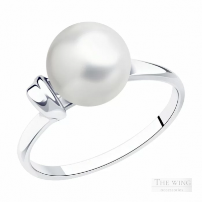 Nhẫn Sokolov bằng bạc 925 đính 1 viên ngọc trai