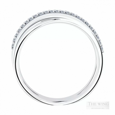 Nhẫn Sokolov đính 23 viên đá CZ.