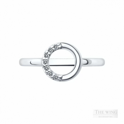 Nhẫn Sokolov tròn đính 7 viên đá CZ