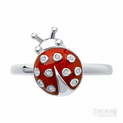 Nhẫn Sokolov tạo hình chú bọ được đính 10 viên đá CZ