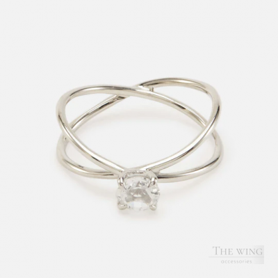 Nhẫn Đá Chữ Thập Criss - Bạc