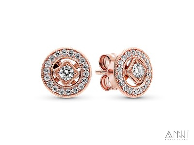 Vintage Circle Stud Earrings