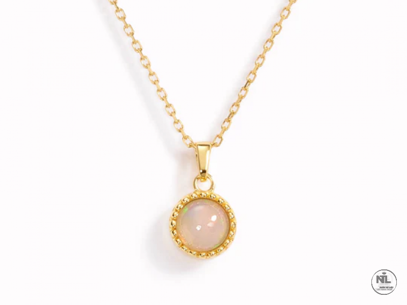 Dây chuyền mạ vàng mặt đá Birthstone 