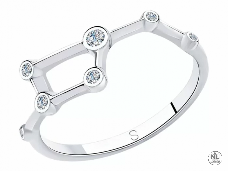 Nhẫn Sokolov đính 7 viên đá CZ