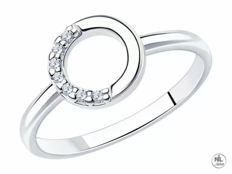 Nhẫn Sokolov tròn đính 7 viên đá CZ