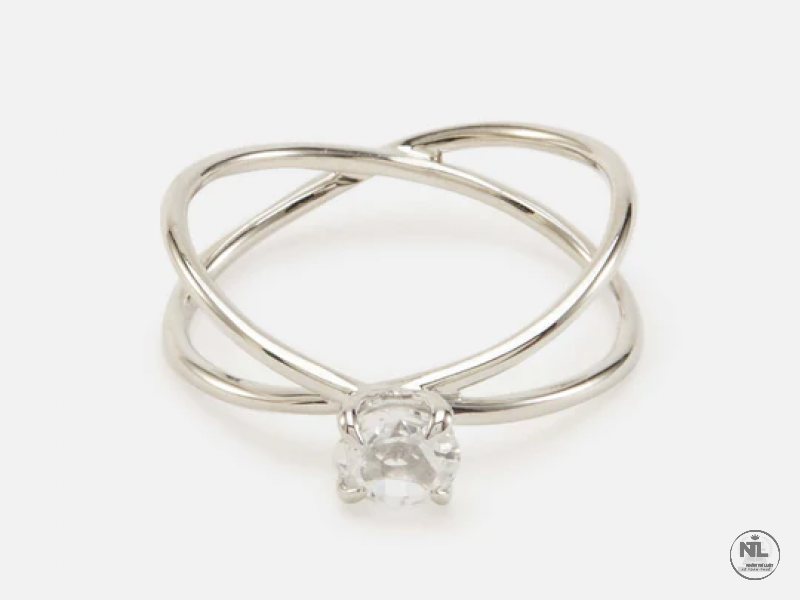 Nhẫn Đá Chữ Thập Criss - Bạc